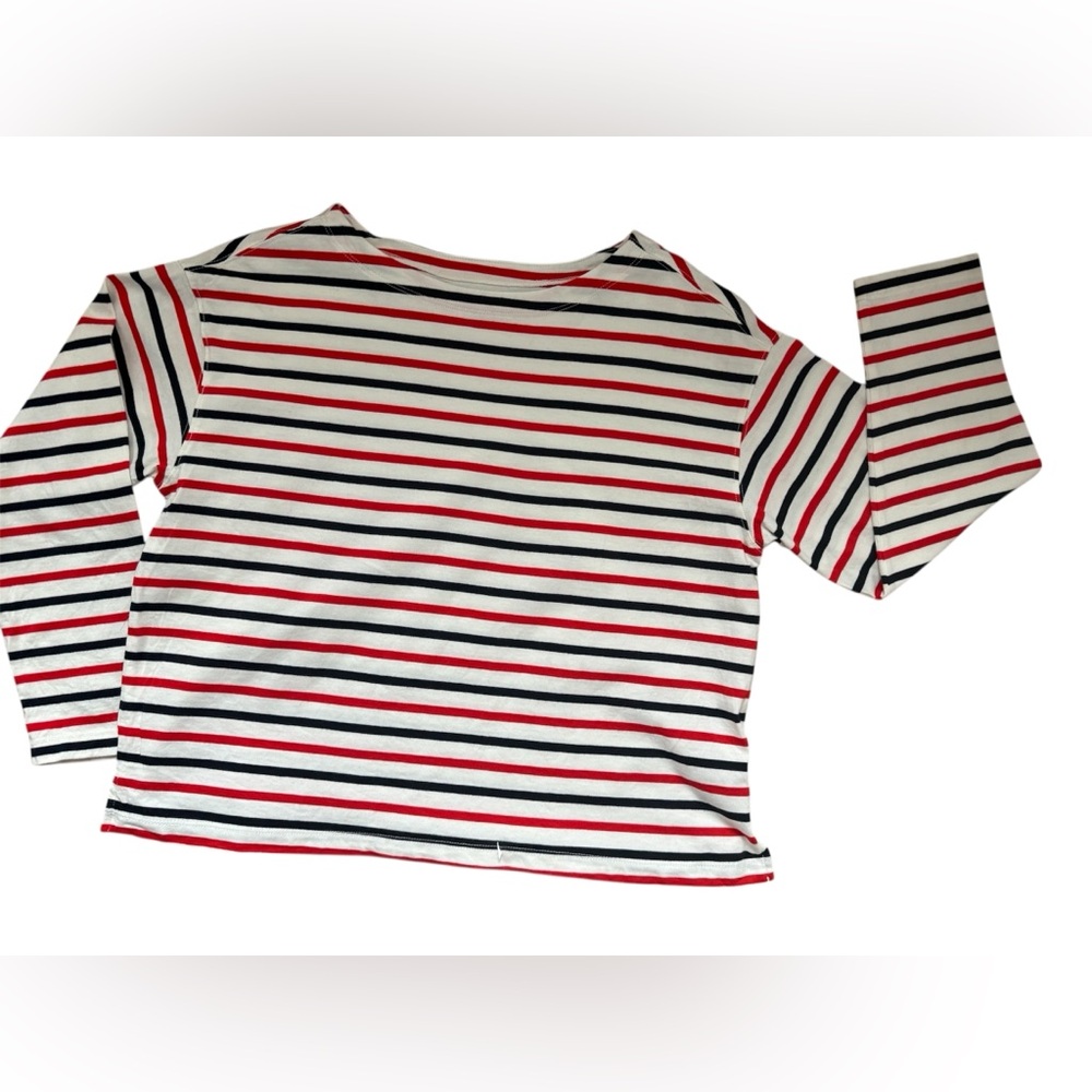 Old Navy Red, White and Blue Mariner Striped Long Sleeve T-Shirt - Picture 3 of 3